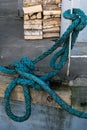 Old rope background. Big sea rope Royalty Free Stock Photo