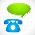 Old Rotary Phone with Chat Bubble Royalty Free Stock Photo