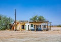 old rotten house at route 95 near the village Vidal in open area