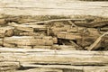 Old rotten wooden plank texture background. An old rotten wooden surface. Royalty Free Stock Photo