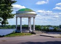 Old rotunda on the Volga river bank