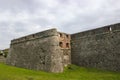 Old rough brick wall background texture. Ancient medieval wall Royalty Free Stock Photo