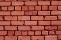 Old rough red color brick wall pattern. Royalty Free Stock Photo