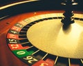 Old Roulette wheel. casino series. Royalty Free Stock Photo