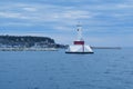 Old Round Island Point Lighthouse in Mackinac Island Royalty Free Stock Photo