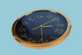 Old round wall clock isolated Royalty Free Stock Photo