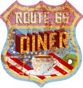Old Route 66 Diner Sign,