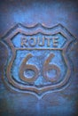 Old Route 66 Sign In Bronze.
