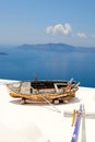 Old rowing boat in Santorini, Greece Royalty Free Stock Photo