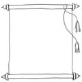 Old Royal Scroll line art Royalty Free Stock Photo