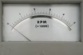 Old RPM counter showing zero