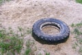 Old rubber tires from the truck Royalty Free Stock Photo