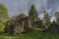 Old ruin of church of Saint Bartolomej near Besiny village in south Bohemia Royalty Free Stock Photo