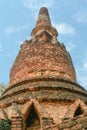 Old and ruin pagoda in Kamphaeng Phet Historical Park,Thailand