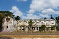 Old Ruin Residential Building Exterior Detail Wall Graffiti Amador Causeway Panama City