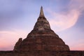 Old ruin stupa in thai temple