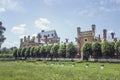 Old ruined abandoned brick manor of a Russian landowner