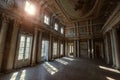 Old ruined abandoned historical mansion, inside view Royalty Free Stock Photo