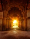 Old ruined arch in ancient palace at sunset Royalty Free Stock Photo