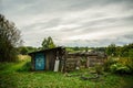 An old, ruined barn in the village.