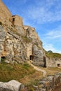 Old ruined castle in Morella town, Spain. Royalty Free Stock Photo