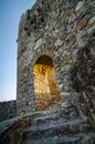 Old ruined castle at sunset Royalty Free Stock Photo