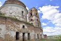 an old ruined church made of clay bricks. Royalty Free Stock Photo