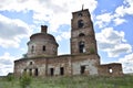 an old ruined church made of clay bricks. Royalty Free Stock Photo