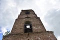 an old ruined church made of clay bricks. Royalty Free Stock Photo