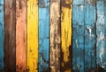 old ruined Colorful painted wooden plank background texture Royalty Free Stock Photo