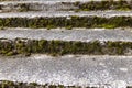 an old ruined concrete and stone staircase in the park Royalty Free Stock Photo