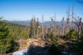 Old ruined forest on mountain top, Czech and slovakia border Velky Polom Royalty Free Stock Photo