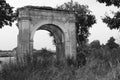 Old ruined gate in an abandoned manor Royalty Free Stock Photo