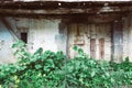 Old ruined house with grassy entrance Royalty Free Stock Photo