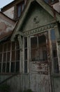 The old ruined house of a small Ukrainian village