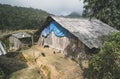 Old ruined house in a village near Sapa Royalty Free Stock Photo