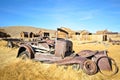 Old Ruined Metal Car in Ghost Town Royalty Free Stock Photo