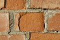 Old ruined red brick wall Royalty Free Stock Photo
