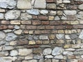 old ruined red brick wall Royalty Free Stock Photo