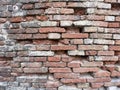 old ruined red brick wall Royalty Free Stock Photo
