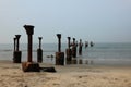 Old ruined sea piers