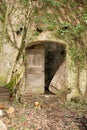 Old ruined village in Slovenia with structured wall Royalty Free Stock Photo