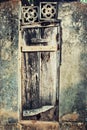 Old ruined wooden door