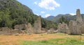 Old ruines in ancient Olympos city Royalty Free Stock Photo