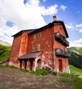 Old ruinous house in the South Tyrolean Alps in Italy