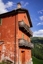 Old ruinous house in the South Tyrolean Alps in Italy