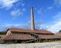 Old abandoned factory for producing bricks and roof tiles Royalty Free Stock Photo