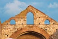 Old Ruins of a byzantine church detail Royalty Free Stock Photo