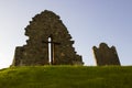 The old ruins of the original St Aidan`s Church at Bellerina in County Londonderry in Northern Ireland Royalty Free Stock Photo