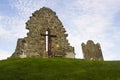 The old ruins of the original St Aidan`s Church at Bellerina in County Londonderry in Northern Ireland